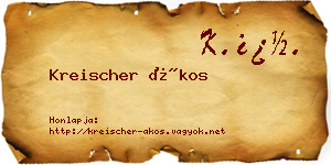 Kreischer Ákos névjegykártya